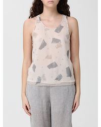 Emporio Armani - Printed Silk Blend Top - Lyst