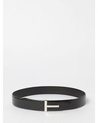 Tom Ford - T Buckle Calf Leather Belt - Lyst