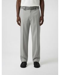 MM6 by Maison Margiela - Virgin Wool Blend Wide Leg Trousers - Lyst