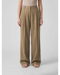 Fabiana Filippi - Linen Blend Wide Leg Trousers - Lyst