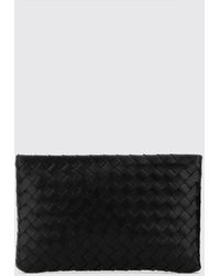 Bottega Veneta - Medium Woven Leather Clutch - Lyst
