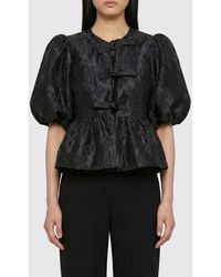 Ganni - Satin Top - Lyst