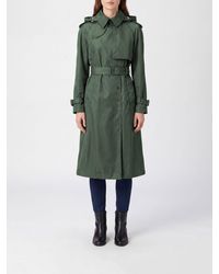 Burberry - Knee-Length Double-Breasted Nylon Trench Coat With Hood And Adjustable Belt - Lyst