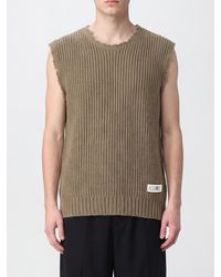 MM6 by Maison Margiela - Wool-Blend Knitted Waistcoat With Numeric Logo - Lyst