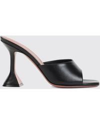 AMINA MUADDI - Lupita Leather Mules With A Signature Spool Heel - Lyst