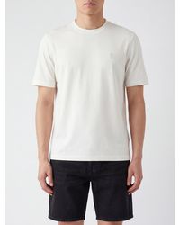 Brunello Cucinelli - Cotton T-Shirt With Logo - Lyst