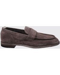 Officine Creative - Sound Suede Cowhide Loafers With Saddle Strap - Lyst