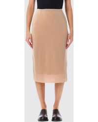 Maison Margiela - Abstract Print Cupro Midi Pencil Skirt - Lyst
