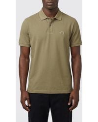 C.P. Company - Basic Cotton Polo Shirt With Mini Logo - Lyst