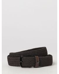 Paul & Shark - Paul &Amp Shark Woven Stretch-Viscose Belt With Leather Details - Lyst