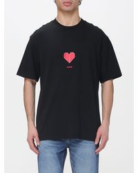 HUGO - Dalentin Cotton T-Shirt With Origami Heart Print - Lyst