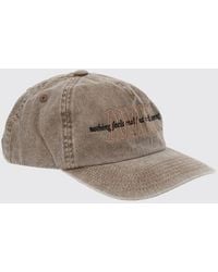 AMISH - Cotton Denim Baseball Cap With Embroidered Logo And Slogan - Lyst