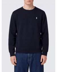 Polo Ralph Lauren - Crew Neck Cotton-Blend Sweatshirt With Pony Logo - Lyst