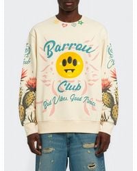 Barrow - Crewneck Cotton Sweatshirt With Logo Print - Lyst