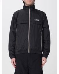 BOSS - Polyester Jacket With Logo - Lyst