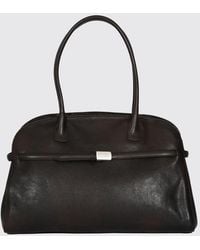 Orciani - Large Aura Calfskin Shoulder Bag With Double Handle - Lyst