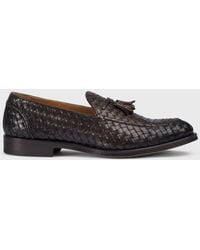 Doucal's - Woven Leather Loafer With Tassels - Lyst