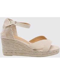 Castañer - Bruna Canvas-Espadrilles Mit Mittlerem Keilabsatz Und Verstellbarem Knöchelriemen - Lyst