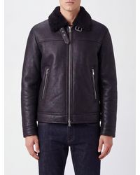 Dondup - Lambskin Leather Jacket With Fur Collar And Zip Closure - Lyst
