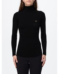Elisabetta Franchi - Slim Fit Viscose Jersey Turtleneck Jumper - Lyst