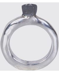 Rosa Maria - Chromed Ring With Set Stones - Lyst