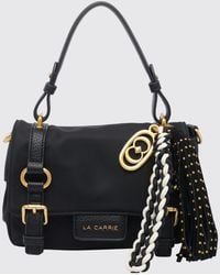 La Carrie - Atena Nylon Mini Shoulder Bag With Leather Handle - Lyst