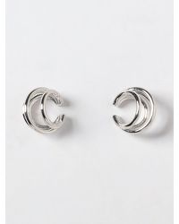 Panconesi - Orbit Helix Chrome-Plated Brass Ear Cuff For Non-Pierced Lobes - Lyst