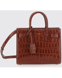 Saint Laurent - Handbag With Adjustable And Removable Shoulder Strap And Crocodile-Embossed Effect - Lyst