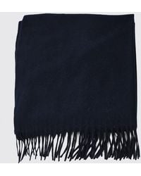 Lardini - Rectangular Cashmere Blend Scarf With Fringed Hem - Lyst