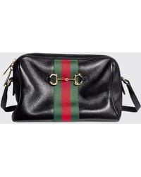 Gucci - Horsebit Web Calfskin Leather Mini Crossbody Bag With Horsebit Detail - Lyst