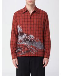 Amiri - Long-Sleeved Check And Floral Print Cotton Shirt - Lyst