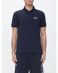 EA7 - Cotton Polo Shirt With Logo - Lyst