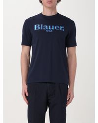 Blauer - T-shirt in cotone con logo - Lyst