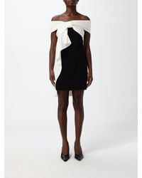 MSGM - Off-The-Shoulder Abstract Print Crêpe Sheath Mini Dress - Lyst