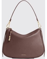 Coccinelle - Nory Tumbled Leather Shoulder Bag With Removable Handle And Strap - Lyst