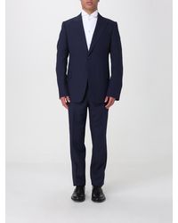 Emporio Armani - Single Breasted Virgin Wool And Silk Suit - Lyst