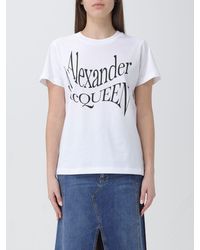 Alexander McQueen - T-shirt con logo - Lyst