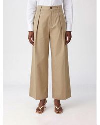 Tela - Stretch Cotton Wide-Leg Trousers With Belt Loops - Lyst