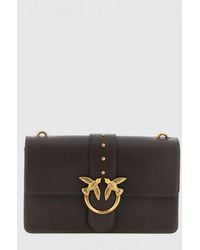 Pinko - Love Bag One Monogram Leather Crossbody Bag With Studs - Lyst