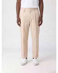 Paolo Pecora - Slim Fit Cotton Chino Pants With Slant Pockets - Lyst