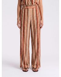 Momoní - Momon&Igrave Striped Silk Palazzo Trousers - Lyst