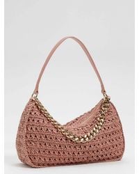 Twinset - Liliana Crochet Raffia Bag - Lyst