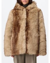 Apparis - Chaqueta Corta Con Capucha De Pelo Sintético - Lyst