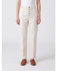 Dondup - Nima Slim Fit Cropped Stretch-Cotton Trousers - Lyst