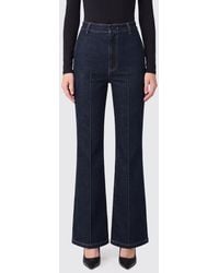 Semicouture - Mid-Rise Flared Cotton Denim Jeans - Lyst