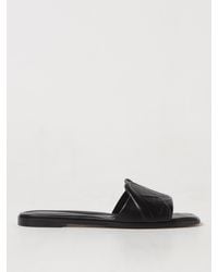 McQueen - Seal Leather Flat Sandals - Lyst