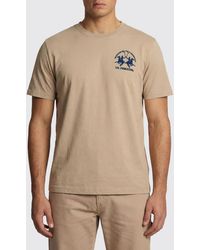 La Martina - Cotton T-Shirt With Logo - Lyst