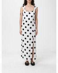 Mar De Margaritas - Polka Dot Viscose Long Dress - Lyst
