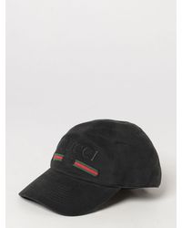 Gucci - Bicolour Striped Cotton Baseball Cap With Embroidered Logo - Lyst