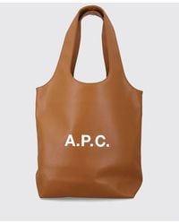 A.P.C. - Ninon Logo Faux Leather Shoulder Bag - Lyst